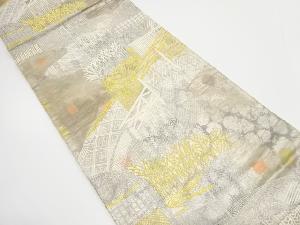 アンティーク　柴垣模様織り出し袋帯（材料）